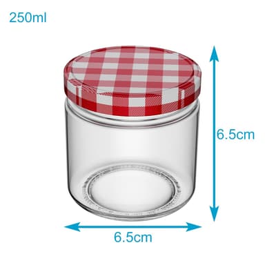 25x Hermetikkkrukke 150ml Glasskrukker Syltetøyglass