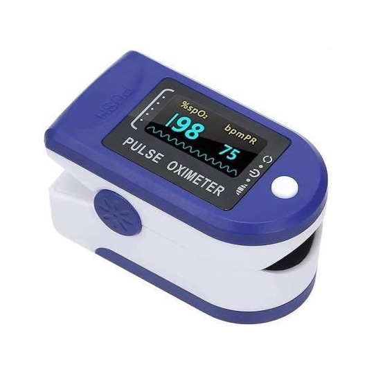Oximeter / Pulsoximeter som mäter puls och syresättning, Blå