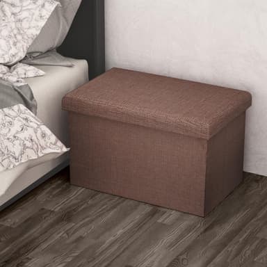 Sammenleggbar Benk 49x30x30 cm Krakk Seteterning (brun)