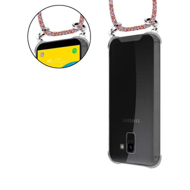 Samsung Galaxy J6 2018 Deksel med Halskjede (rød)