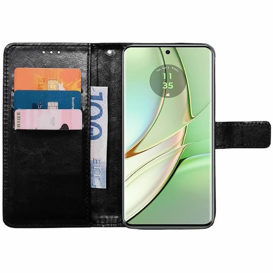 Lommebokdeksel 3-kort Motorola Edge 40 5G - Sort
