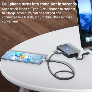 NÖRDIC USB-C 1 til 7 dokkingstasjon 2xHDMI 4K30Hz, 3xUSB-A 3.1 5Gbps, 1xUSB-C 2.0 1xUSB-C PD100W