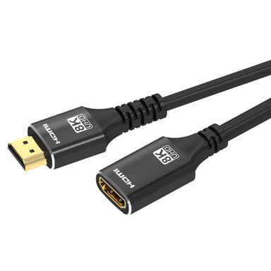 NÖRDIC HDMI skjøtekabel 50 cm 8K60Hz 4K144 HDMI 2.1 48Gbps Ultra High Speed ​​​​HDMI