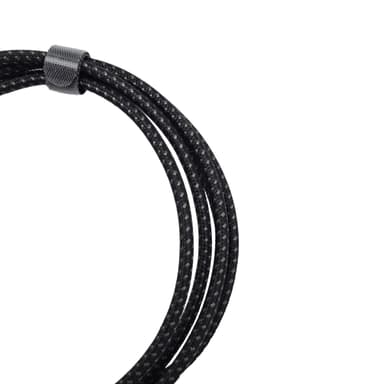 NÖRDIC 2m USB4 USB-C til C nylonflettet kabel PD3.1 240W hurtiglading 40G 8K60Hz 4K120Hz 5K60Hz 2x4K60Hz Emarker-kompatibel Thunderbolt 4 og 3