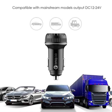 NÖRDIC bil lader 30W med 1xusb c pd30w og 1xusb en 18w rask lader 3.0 qualcomm sertifisert