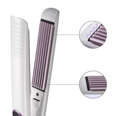 Hair Crimper, Volumizing Crimper Hair Iron Hvit