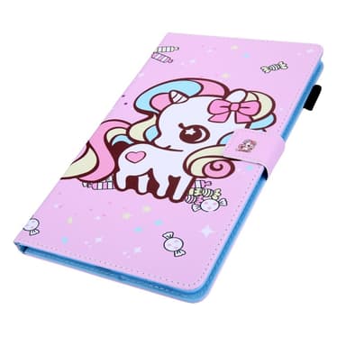 Samsung Galaxy Tab A9 Sammenleggbart Veske Kortholder - Candy Horse