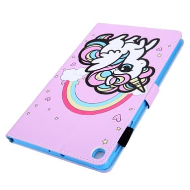 Samsung Galaxy Tab A9 Sammenleggbart Veske Kortholder - Rainbow Horse