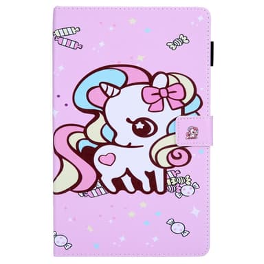 Samsung Galaxy Tab A9 Sammenleggbart Veske Kortholder - Candy Horse