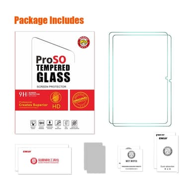 2pcs HAT PRINCE Samsung Galaxy Tab A9+skjermbeskytter i herdet glass