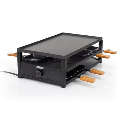 Princess Raclette 162655 Raclette i svart stål for 8 personer