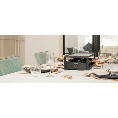Princess Raclette 162655 Raclette i svart stål for 8 personer