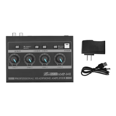 NÖRDIC 4-kanals hodetelefonforsterker 6,3 mm og 3,5 mm MICROAMP AMP-I4II