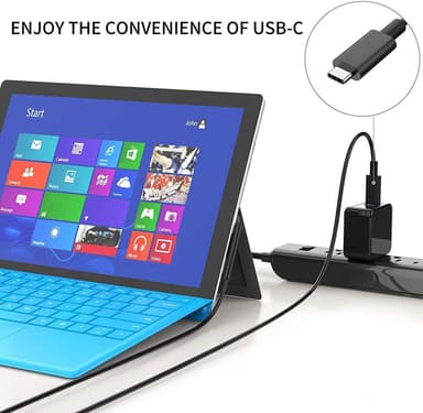 NÖRDIC 2m Ladekabel for Microsoft Surface 15V3A 45W