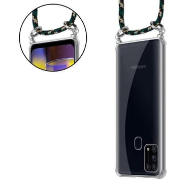 Samsung Galaxy M31 Deksel med Halskjede (brun)