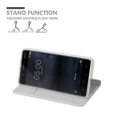 Nokia 5 2017 lommebokdeksel etui (sølv)