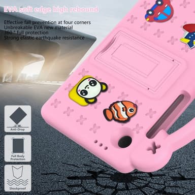 Til Samsung Galaxy Tab A9 EVA Foam Stativdeksel - Rosa