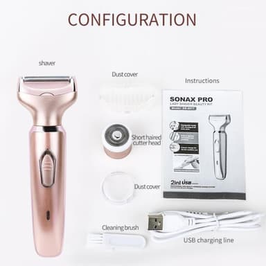 SONAX PRO elektrisk barbermaskin 2-i-1 vanntett hårfjerning