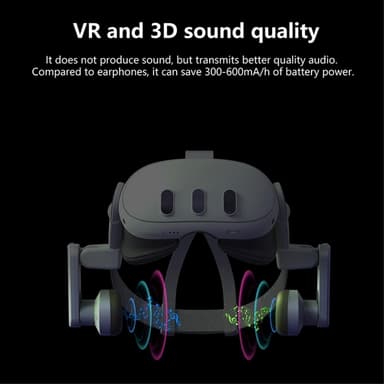 Meta Quest 3 FIIT VR T300 Plus Hodebånd Frontdeksel Øreklokker