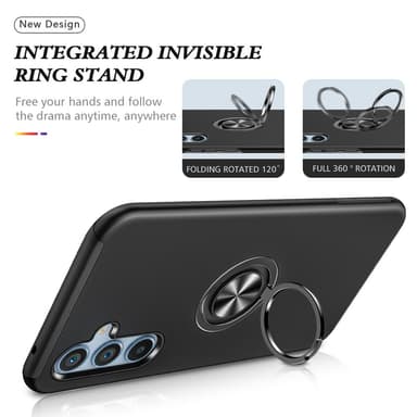 Samsung Galaxy S24+ Hybrid Deksel Med Fingerring - Svart