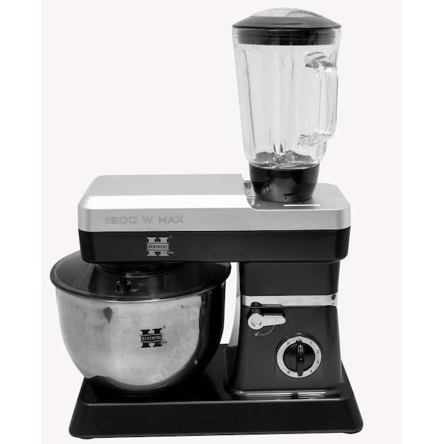 Herzberg HG-5065 2 in 1 6.5L Stand Mixer and 1.7 Blender- 1200W Black