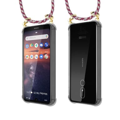 Nokia 3.2 Deksel med Halskjede (rød)