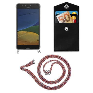 Motorola MOTO G5 Deksel med Halskjede (rød)