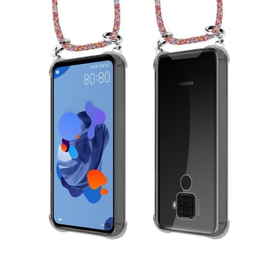 Huawei MATE 30 LITE Deksel med Halskjede (rød)