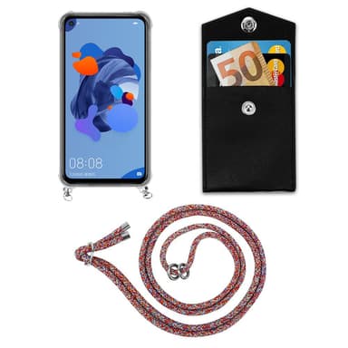 Huawei MATE 30 LITE Deksel med Halskjede (rød)