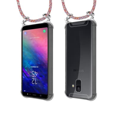 Samsung Galaxy A6 2018 Deksel med Halskjede (rød)