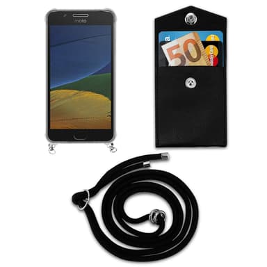 Motorola MOTO G5 Deksel med Halskjede (svart)