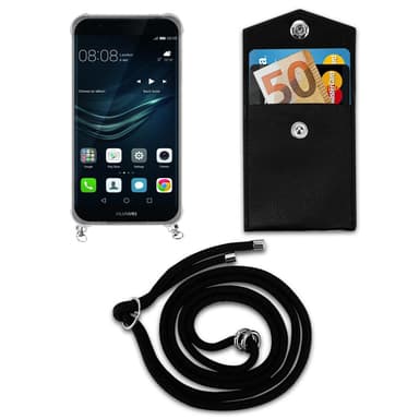 Huawei P9 Deksel med Halskjede (svart)