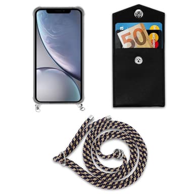 iPhone XR Deksel med Halskjede (blå)