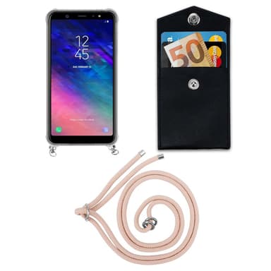 Samsung Galaxy A6 2018 Deksel med Halskjede (rosa)
