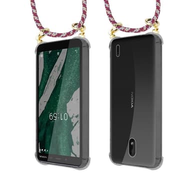 Nokia 1 PLUS Deksel med Halskjede (rød)