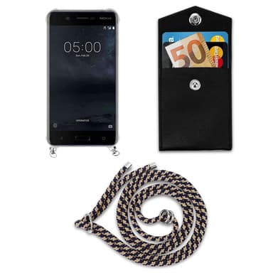 Nokia 3 2017 Deksel med Halskjede (blå)