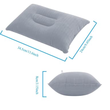 Pute for nakken ergonomisk oppblåsbar pute (gra)