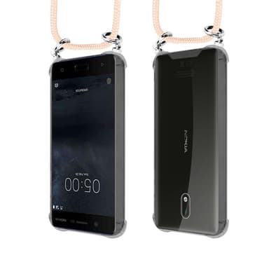 Nokia 3 2017 Deksel med Halskjede (rosa)