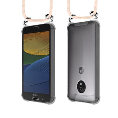 Motorola MOTO G5 Deksel med Halskjede (rosa)