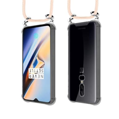 OnePlus 6 Deksel med Halskjede (rosa)