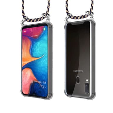 Samsung Galaxy A10e / A20e Deksel med Halskjede (blå)