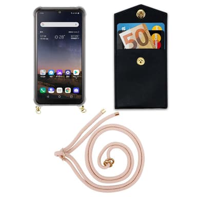 LG K50 Deksel med Halskjede (rosa)
