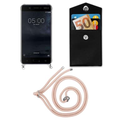 Nokia 3 2017 Deksel med Halskjede (rosa)