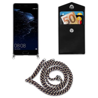 Huawei P10 PLUS Deksel med Halskjede (blå)