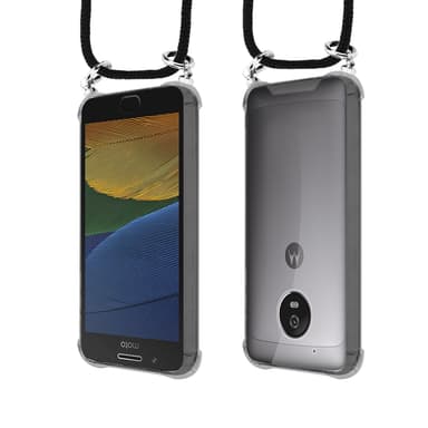 Motorola MOTO G5 Deksel med Halskjede (svart)