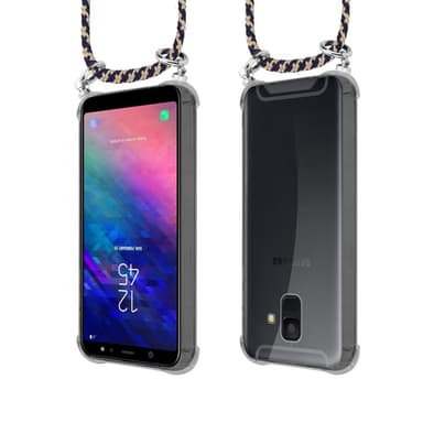Samsung Galaxy A6 2018 Deksel med Halskjede (blå)