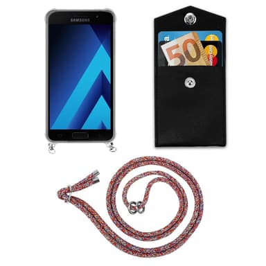 Samsung Galaxy A5 2017 Deksel med Halskjede (rød)