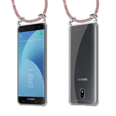 Samsung Galaxy J7 2018 Deksel med Halskjede (rød)