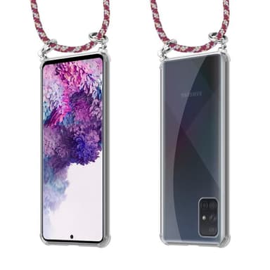 Samsung Galaxy A71 5G Deksel med Halskjede (rød)