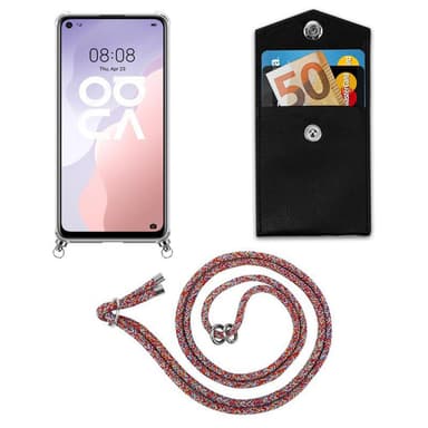 Huawei NOVA 7 SE Deksel med Halskjede (rød)